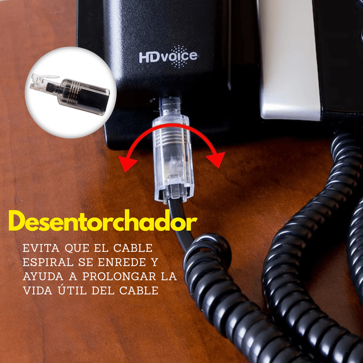 Desentorchador de cable espiral telefónico - LA CASA DEL TELEFONO