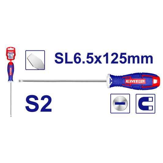 Destornillador plano SL6.5x125mm - LA CASA DEL TELEFONO
