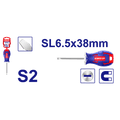 Destornillador plano SL6.5x38mm