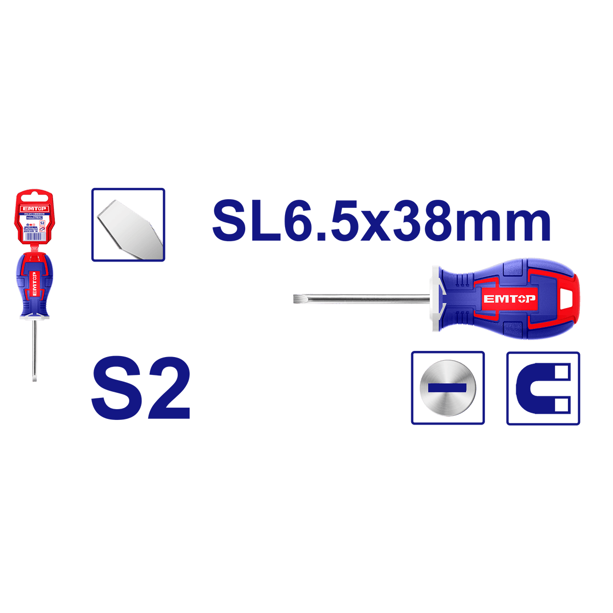 Destornillador plano SL6.5x38mm - LA CASA DEL TELEFONO
