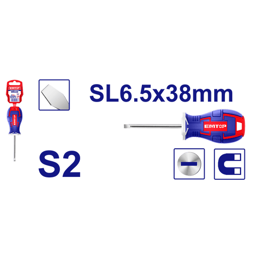 Destornillador plano SL6.5x38mm - LA CASA DEL TELEFONO