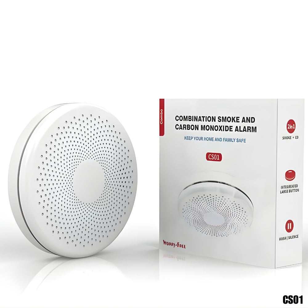 Alarma de humo y de monóxido de carbono inteligente WiFi Tuya con alertas al móvil