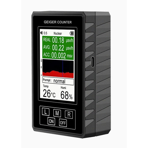 Contador Geiger detector de radiación nuclear con tubo GM