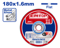 Disco de corte de metal y acero inoxidable de 7 pulgadas Emtop EACD301802