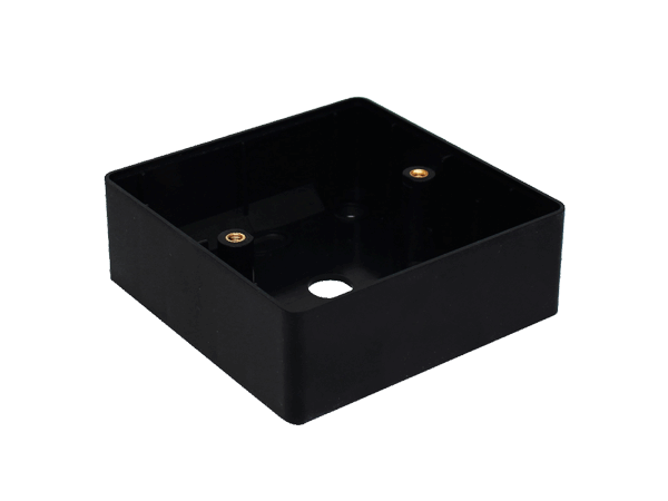 Caja de moldura plástica 86x86MM, color negro – Ebox 3