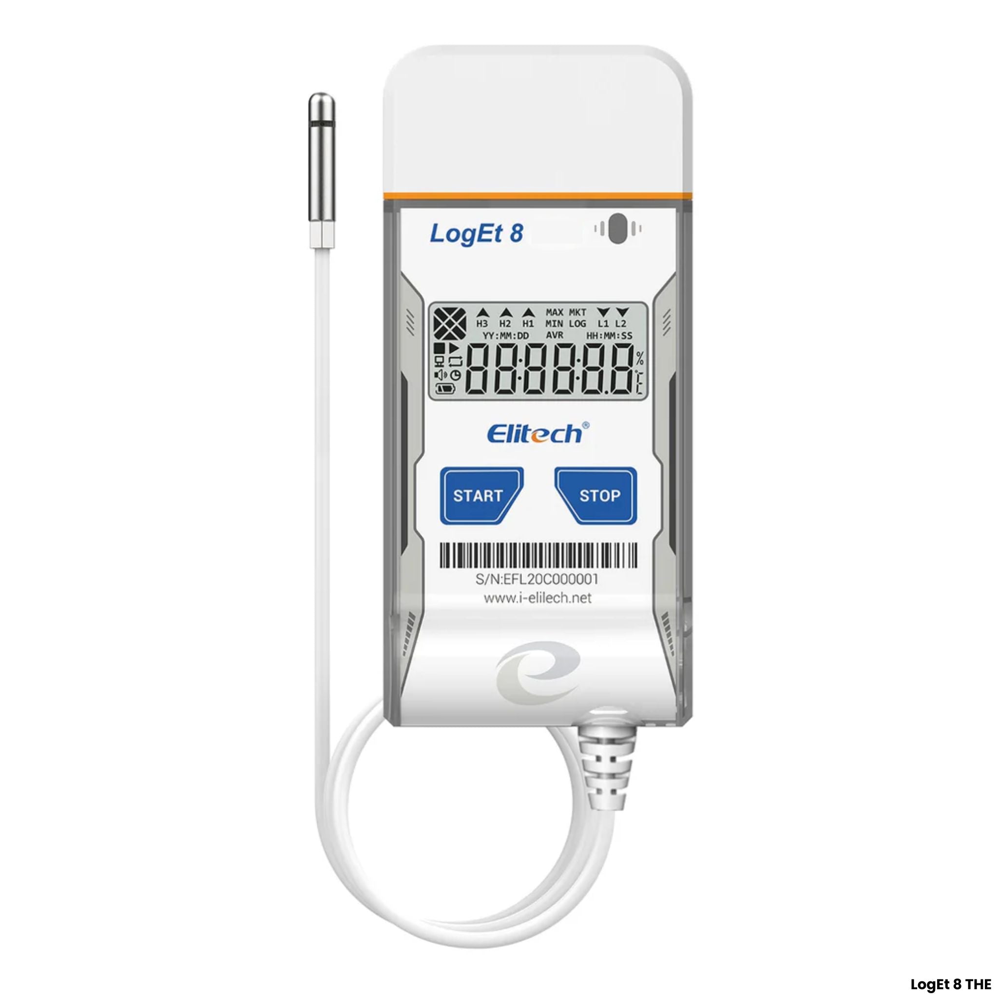 Data logger con sonda externa Elitech LogEt 8 THE para cadena de frío IP65 