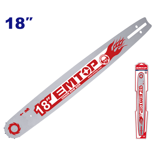 Espada para motosierra de 18 pulgadas Emtop ECSB6181 - LA CASA DEL TELEFONO