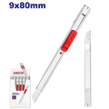 Exacto retráctil con pulsador plano – EMTOP ESNK09001