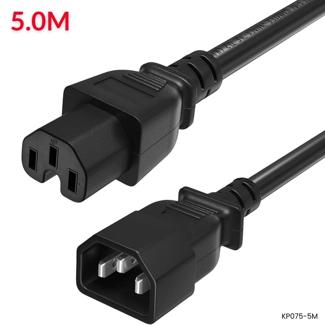 Extensión cable de poder C14 a C15 5m Kuwes KP075X3XC1415 rack servidor Panamá