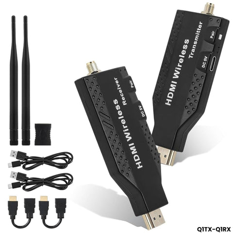 Extensor HDMI inalámbrico 50M Q1TX-Q1RX 1080p 5.8GHz Plug and Play 
