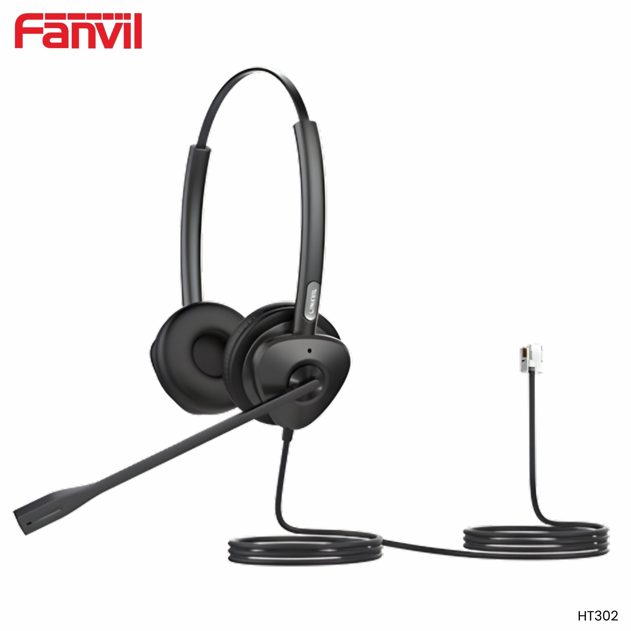 Fanvil HT302 auricular RJ9 binaural doble call center reducción ruido Panamá 
