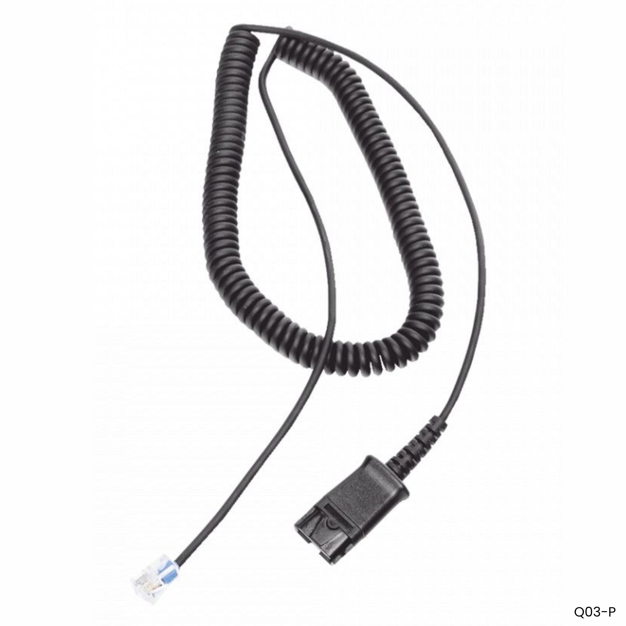 Fanvil Q03 cable QD RJ9 recto para auricular HT201 HT202 Grandstream Yealink 