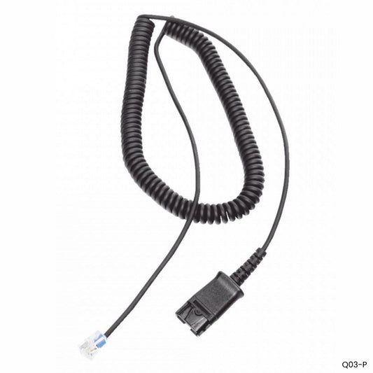 Fanvil Q03 cable QD RJ9 recto para auricular HT201 HT202 Grandstream Yealink 