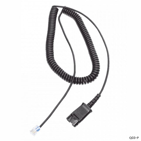 Fanvil Q03 cable QD RJ9 recto para auricular HT201 HT202 Grandstream Yealink 