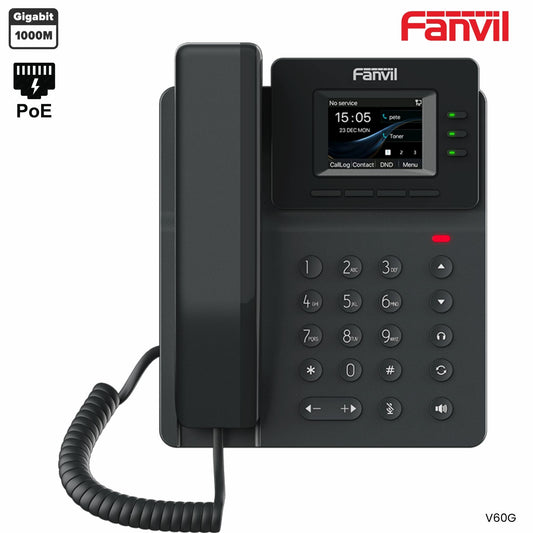 Fanvil V60G teléfono IP básico PoE pantalla color voz HD para oficina Panamá 