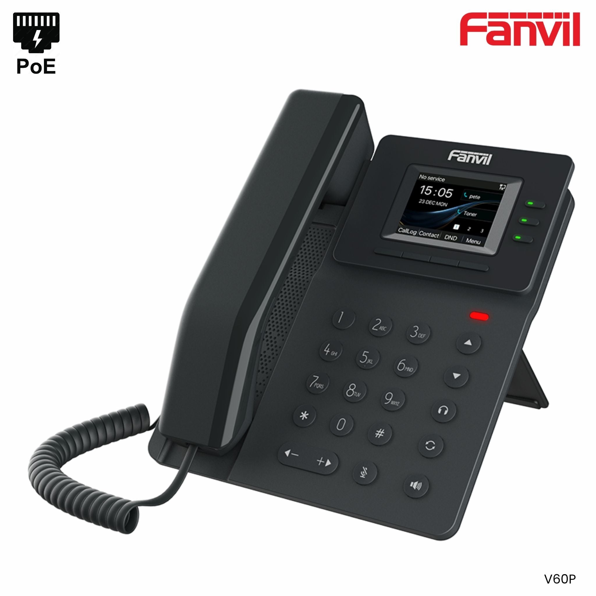 Fanvil V60P teléfono IP básico PoE pantalla color voz HD oficina Panamá 