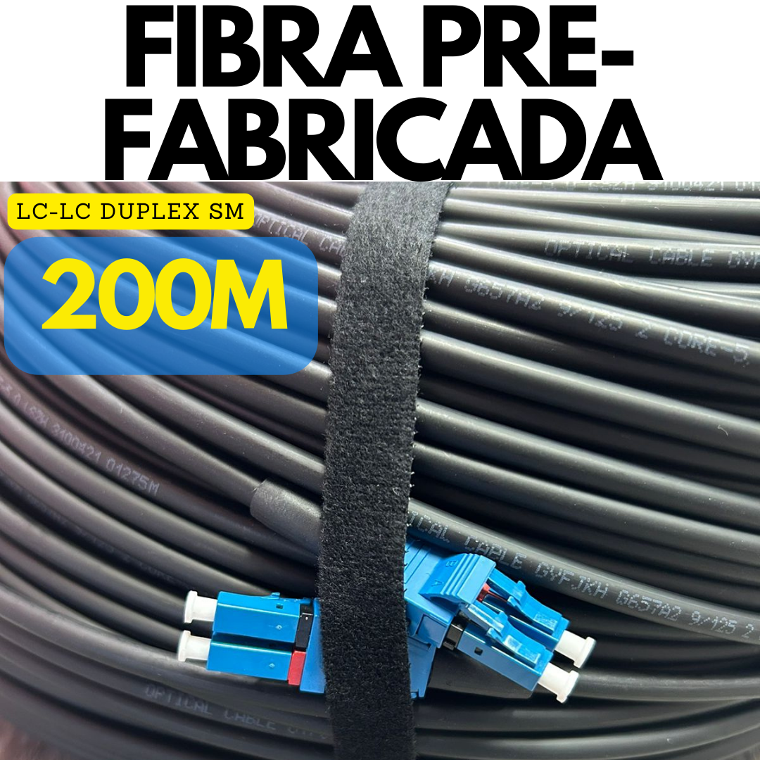 Fibra pre-fabricada monomodo SM dúplex LC - LC de 200M LSZH – X0041Y4K3P