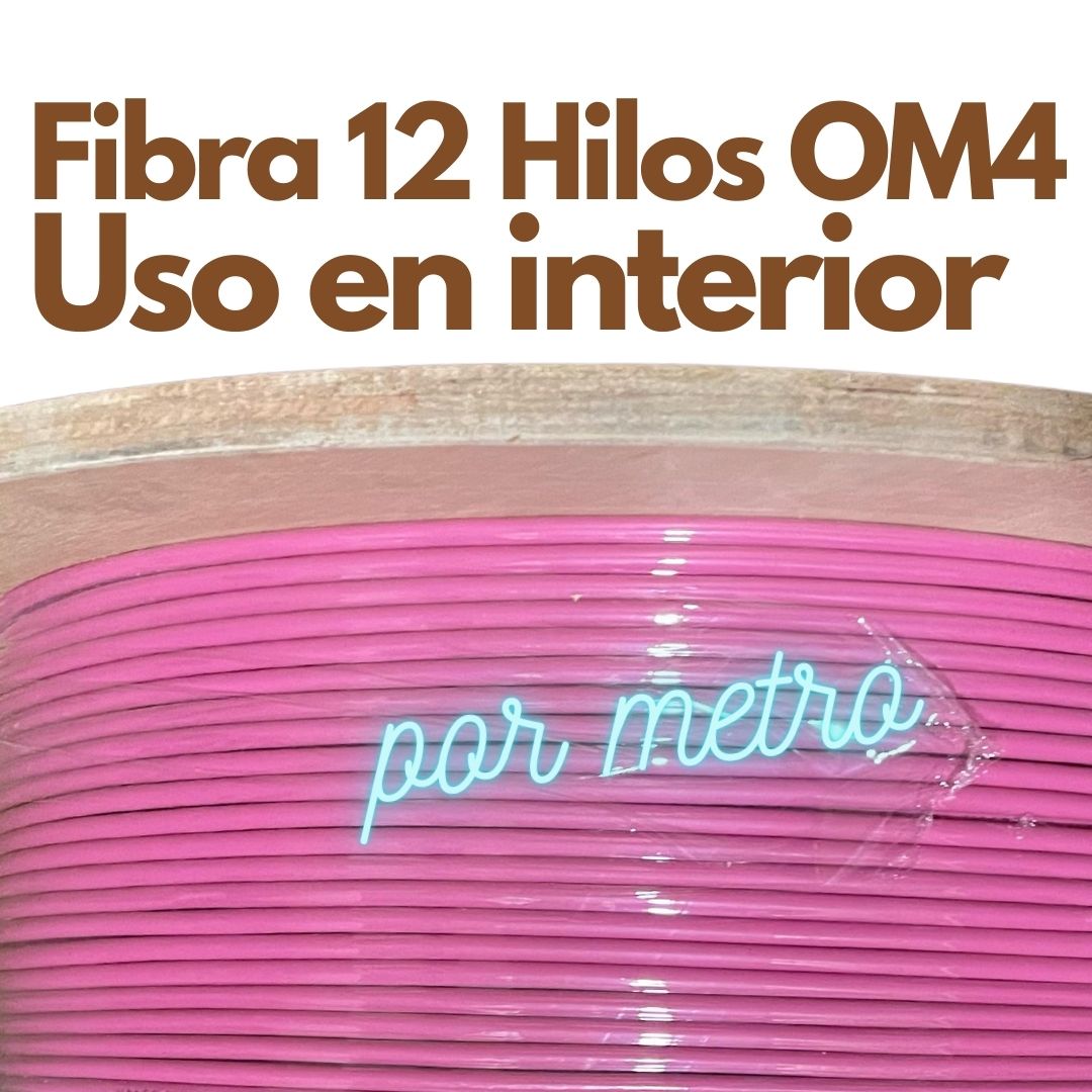 Cable de 12 fibras ópticas OM4 de tubo holgado central LSZH, por metro Kuwes KDCLT-OM4-12C