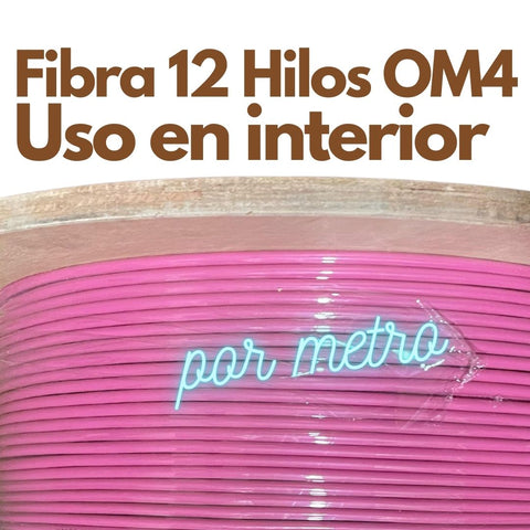 Cable de 12 fibras ópticas OM4 de tubo holgado central LSZH, por metro Kuwes KDCLT-OM4-12C