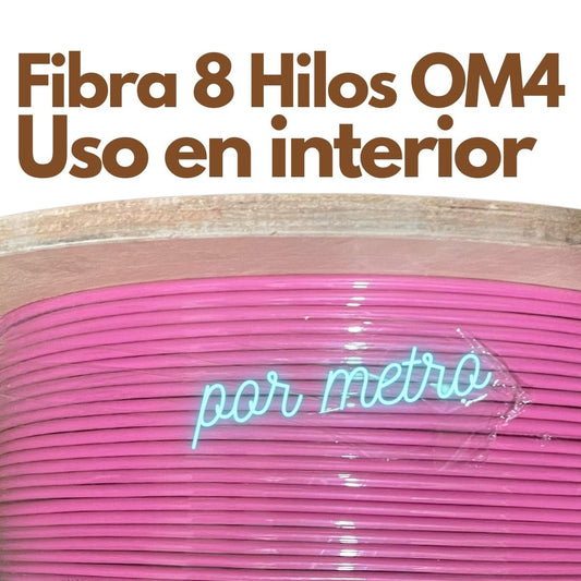 Cable de 8 fibras ópticas OM4 de tubo holgado central LSZH, por metro Kuwes KDCLT-OM4-8C