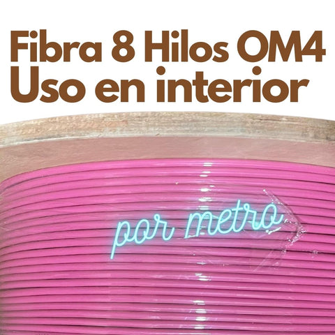 Cable de 8 fibras ópticas OM4 de tubo holgado central LSZH, por metro Kuwes KDCLT-OM4-8C