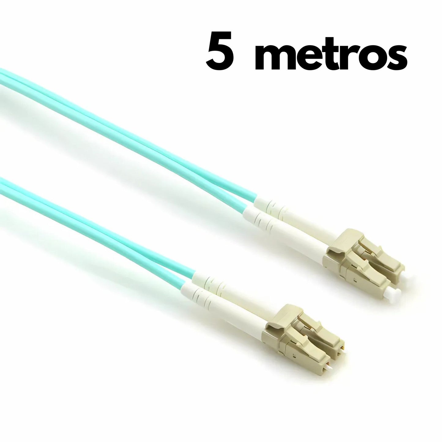 Patch Cord de fibra óptica multimodo dúplex LC/UPC a LC/UPC de 5 metros