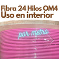 Cable de 24 fibras ópticas OM4 de tubo holgado central LSZH, por metro Kuwes KDCLT-OM4-24C