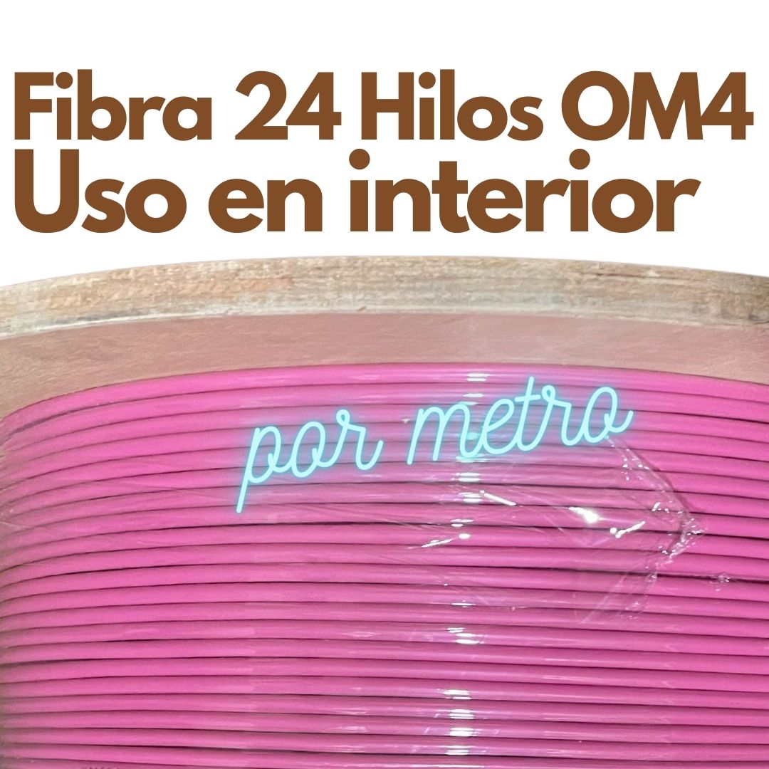 Cable de 24 fibras ópticas OM4 de tubo holgado central LSZH, por metro Kuwes KDCLT-OM4-24C