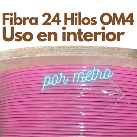 Cable de 24 fibras ópticas OM4 de tubo holgado central LSZH, por metro Kuwes KDCLT-OM4-24C