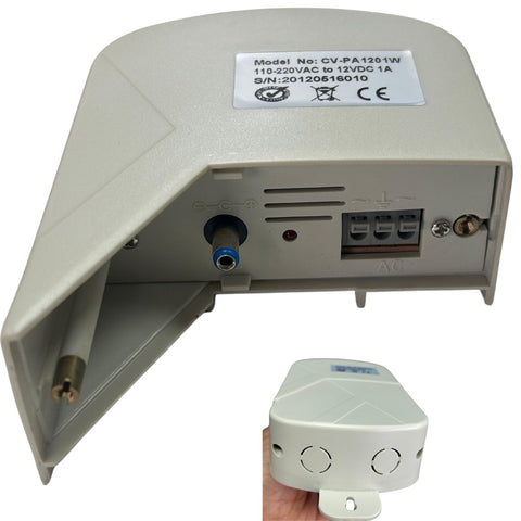 Adaptador de corriente 12V 1A uso en exteriores