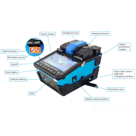 Fusionadora de fibra óptica