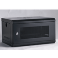 Gabinete de 6U con puerta de malla y bandeja incluida