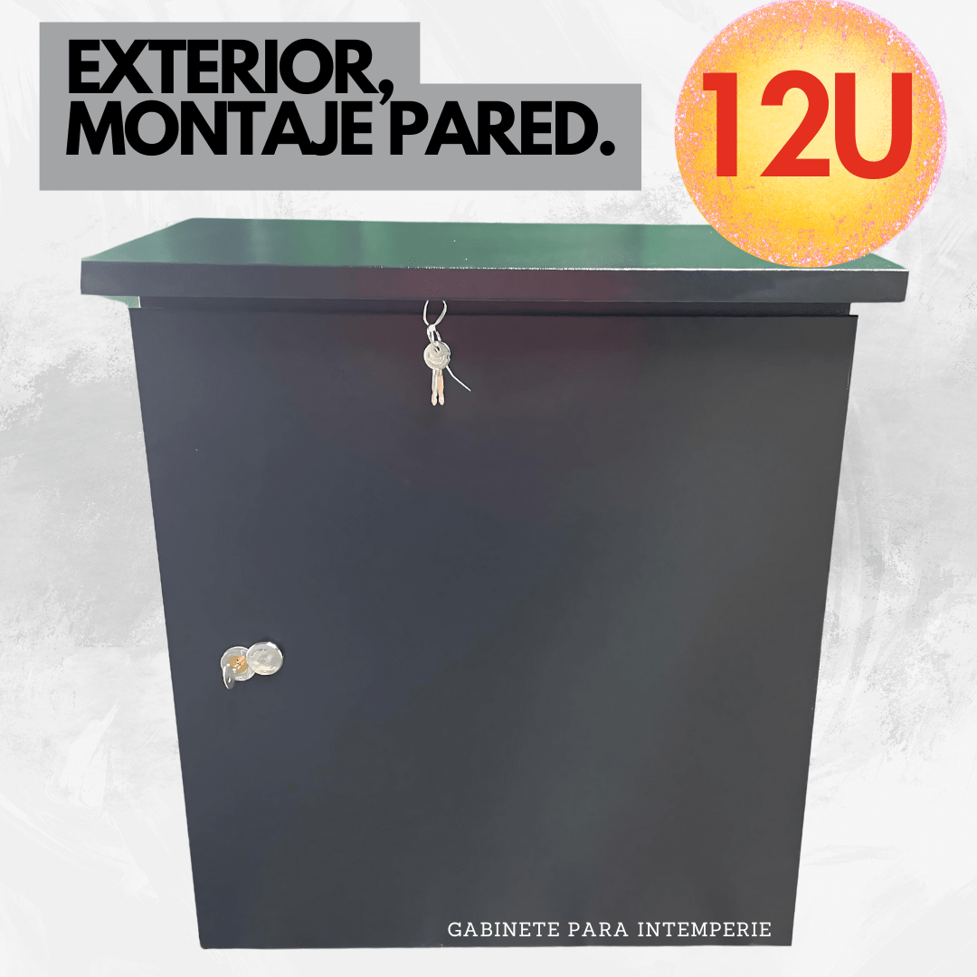 Gabinete para exterior montaje en pared, capacidad de 12U - LA CASA DEL TELEFONO