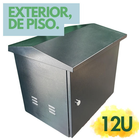 Gabinete de Piso para exterior, capacidad 12U