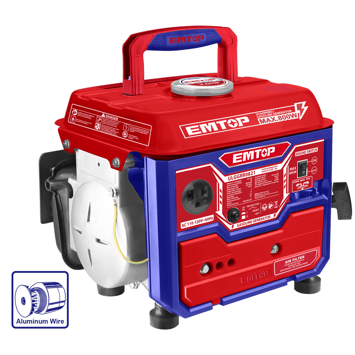 Generador eléctrico a gasolina motor 2T 800W - LA CASA DEL TELEFONO