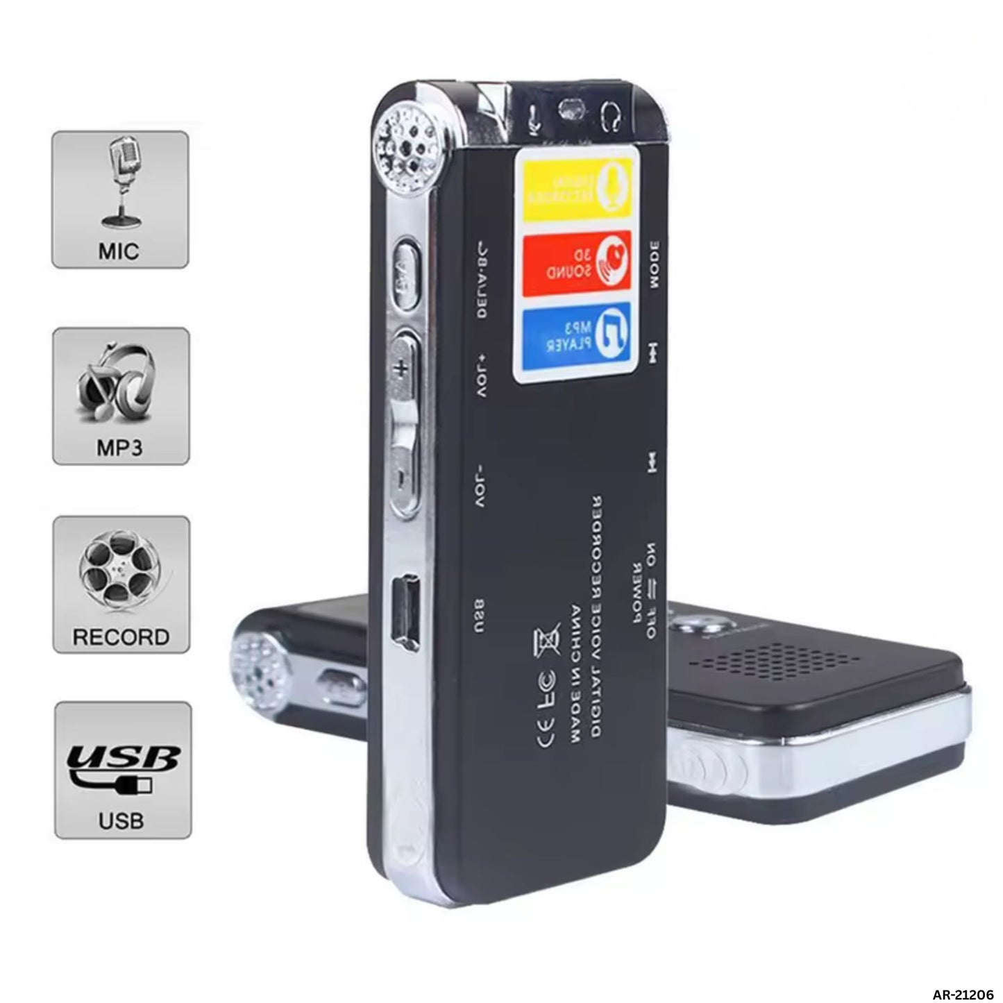 Grabadora de voz digital SLINYA AR-21206 64GB portátil