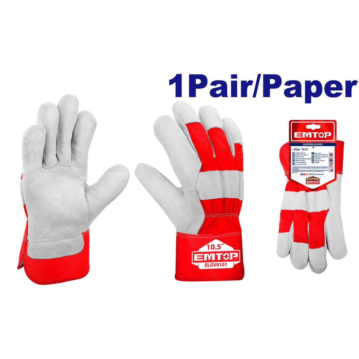 Guantes de cuero Emtop ELGV0101 - LA CASA DEL TELEFONO