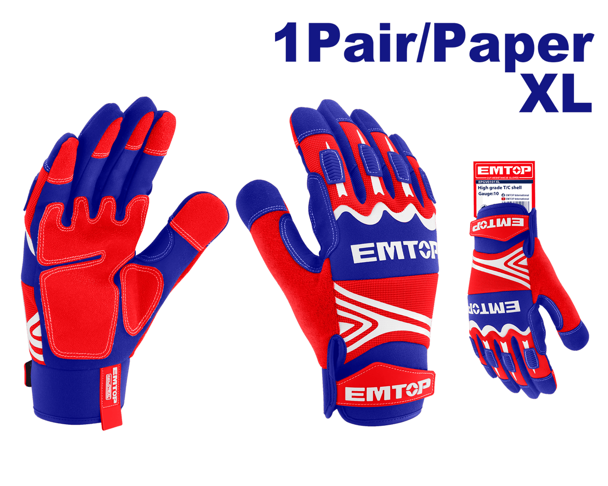 Guantes de trabajo de seguridad mecánica USO INDUSTRIAL Emtop EMGV0101XL - LA CASA DEL TELEFONO