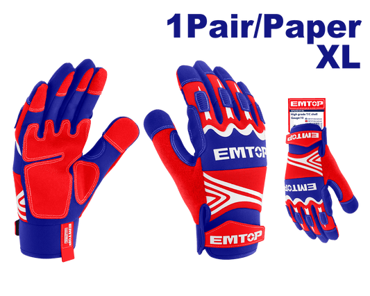 Guantes de trabajo de seguridad mecánica USO INDUSTRIAL Emtop EMGV0101XL - LA CASA DEL TELEFONO