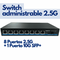 Switch administrable 8 puertos 2.5G + 1 puerto 10G SFP+ hasivo S1100W-8GT-1SX-SE