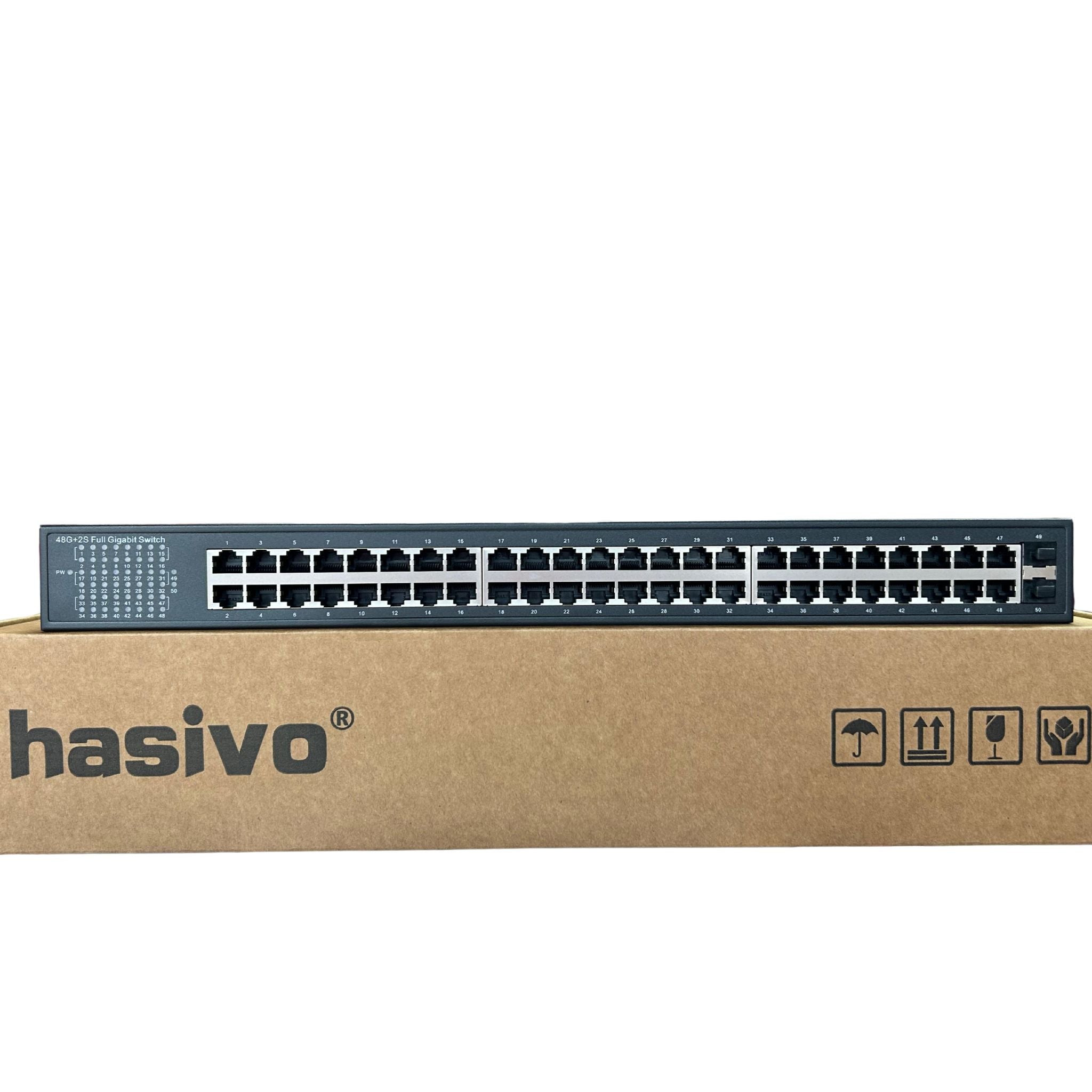 Switch gigabit 48 puertos + 2 puertos SFP hasivo S5800-48G-2S