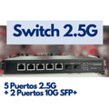 Switch administrable 5 puertos 2.5G + 2 puertos 10G SFP+ hasivo S600W-5GT-2SX-SE