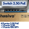Switch administrable 4 puertos PoE 2.5G + 1 puerto 2.5G + 1 puerto 10G SFP+ hasivo S600WP-5GT-1SX-SE