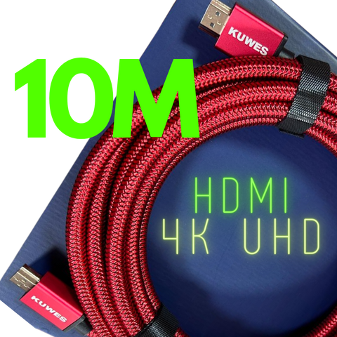 Cable HDMI ultra HD 4K de 10 Metros de longitud Kuwes HDMI-2.0-10M
