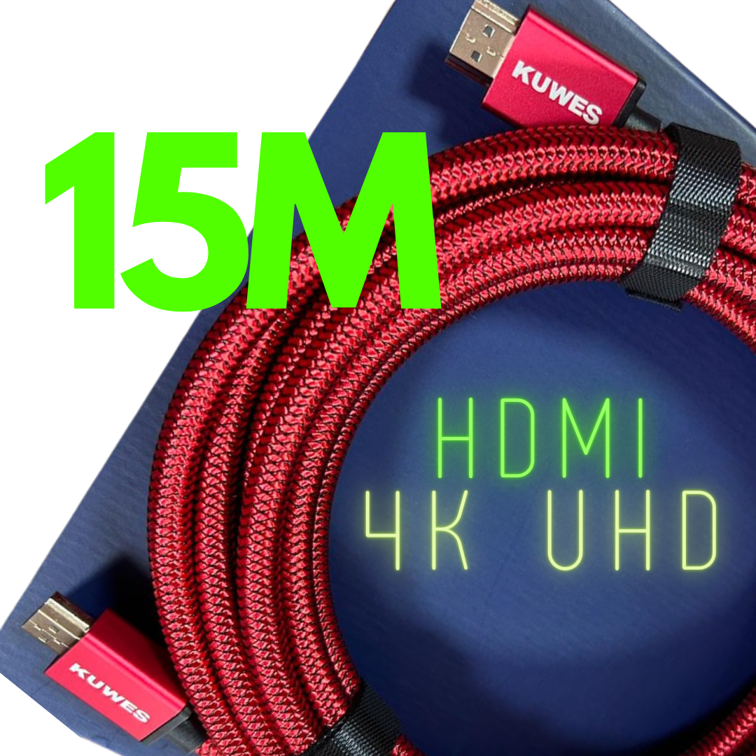 Cable HDMI ultra HD 4K de 15 Metros de longitud Kuwes HDMI-2.0-15M