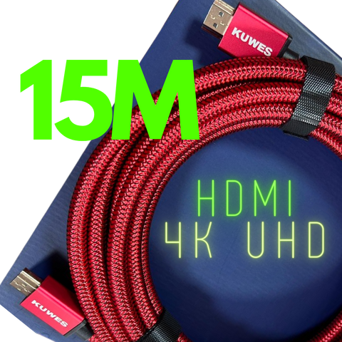 Cable HDMI ultra HD 4K de 15 Metros de longitud Kuwes HDMI-2.0-15M
