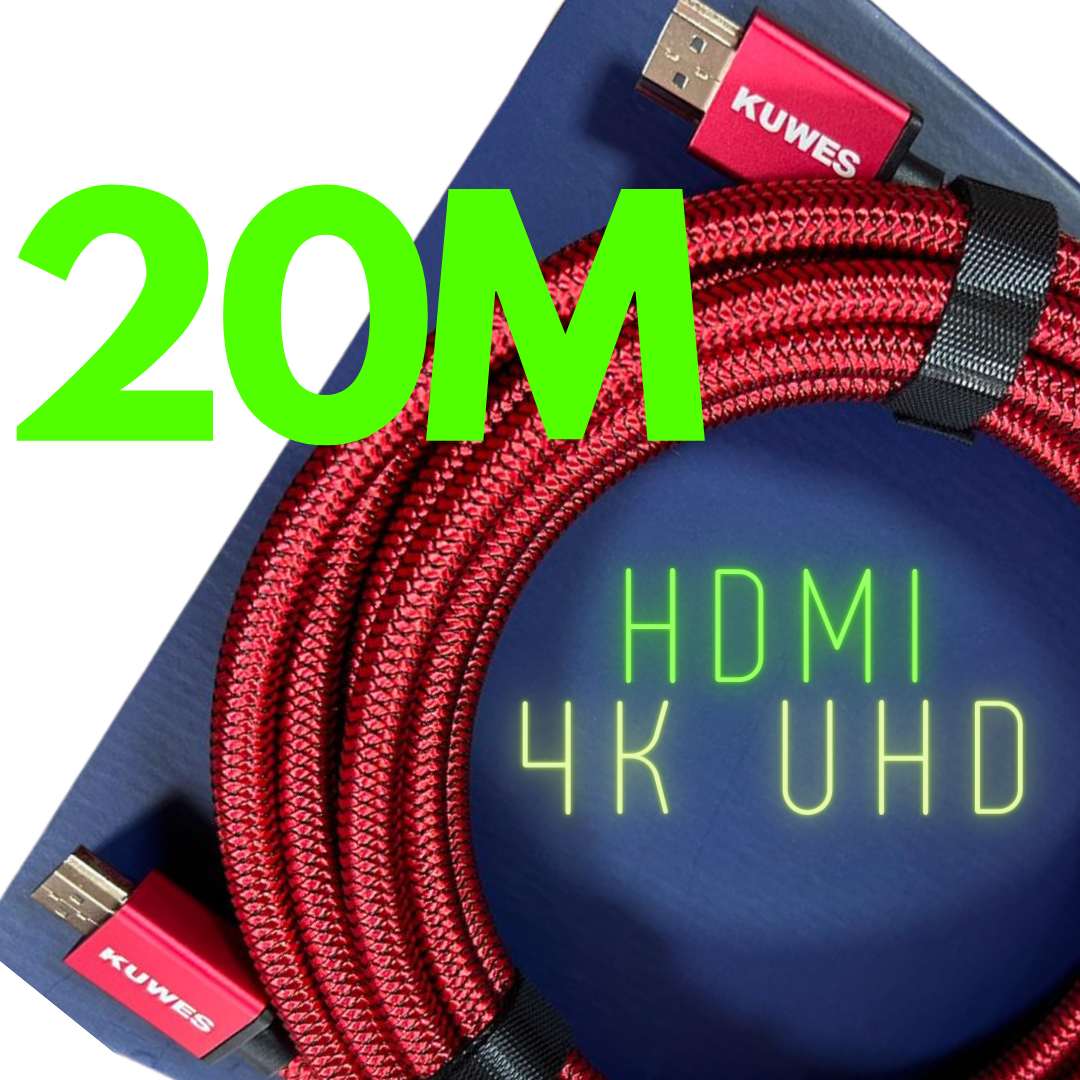 Cable HDMI ultra HD 4K de 20 Metros de longitud Kuwes HDMI-2.0-20M