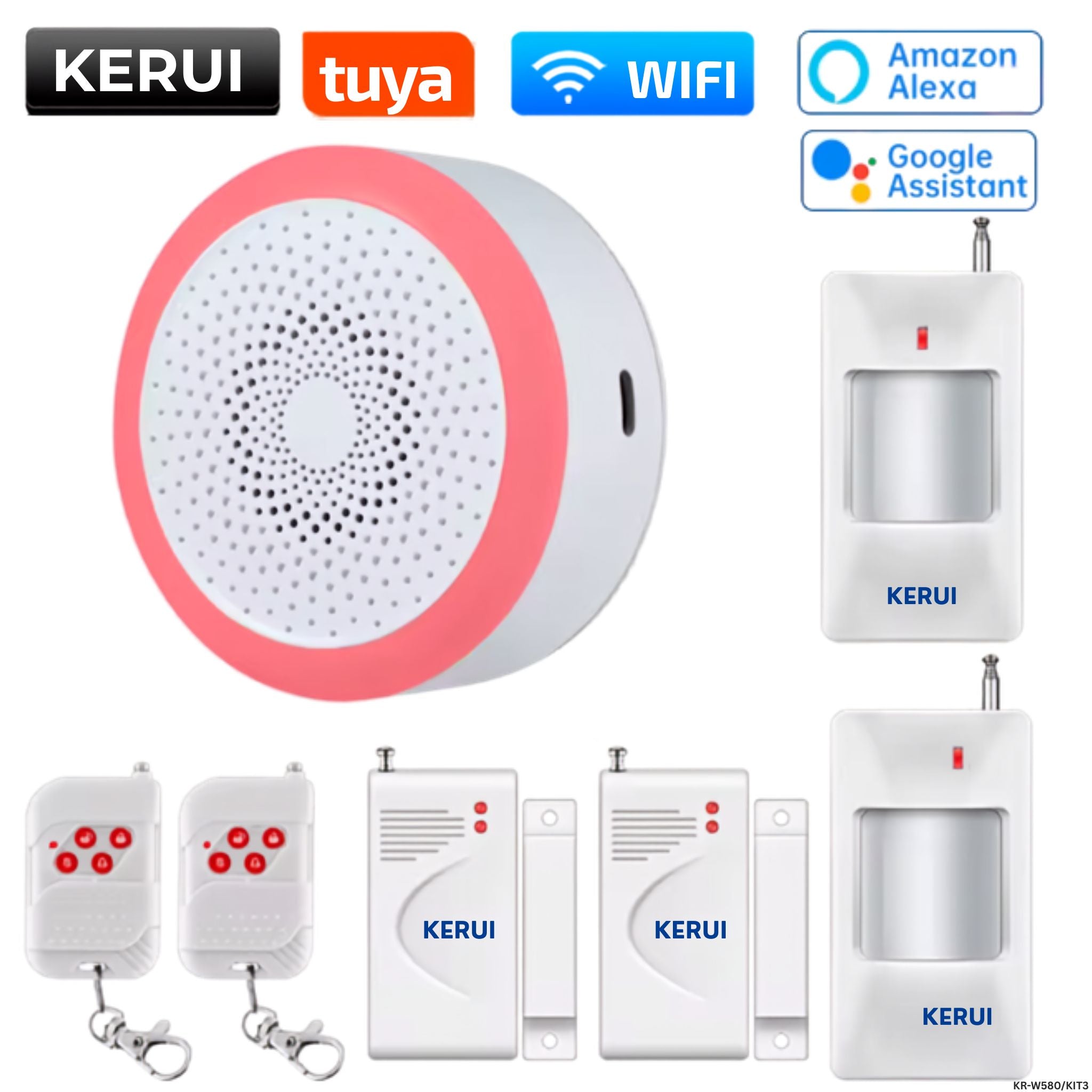 Hub de Alarma WiFi KERUI KR-W580 | lcdtcorp.com 