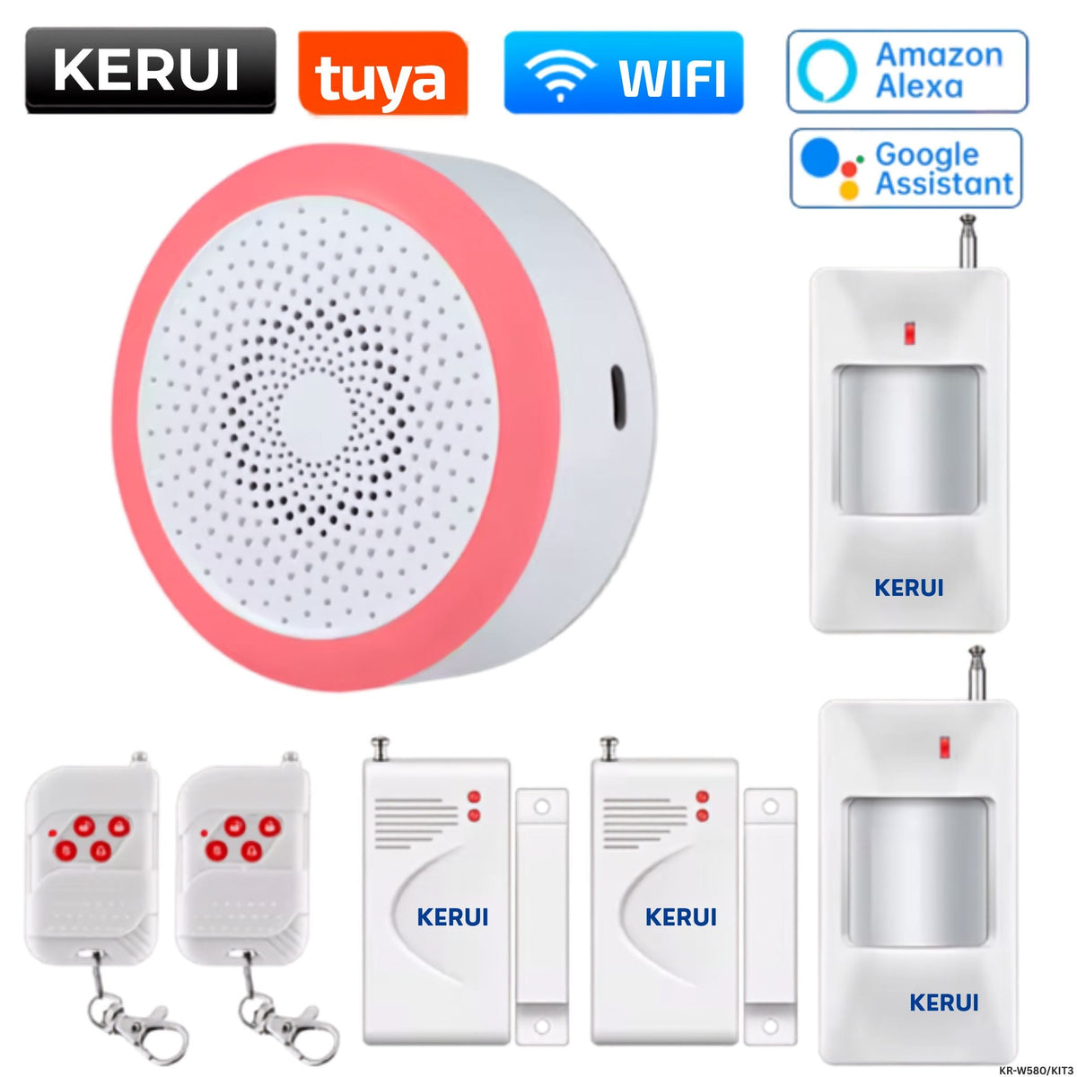 Hub de Alarma WiFi para Hogar KERUI KR-W580 Tuya - LA CASA DEL TELEFONO