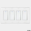 Interruptor inteligente cuádruple Wi-Fi + Bluetooth compatible con Alexa/Google